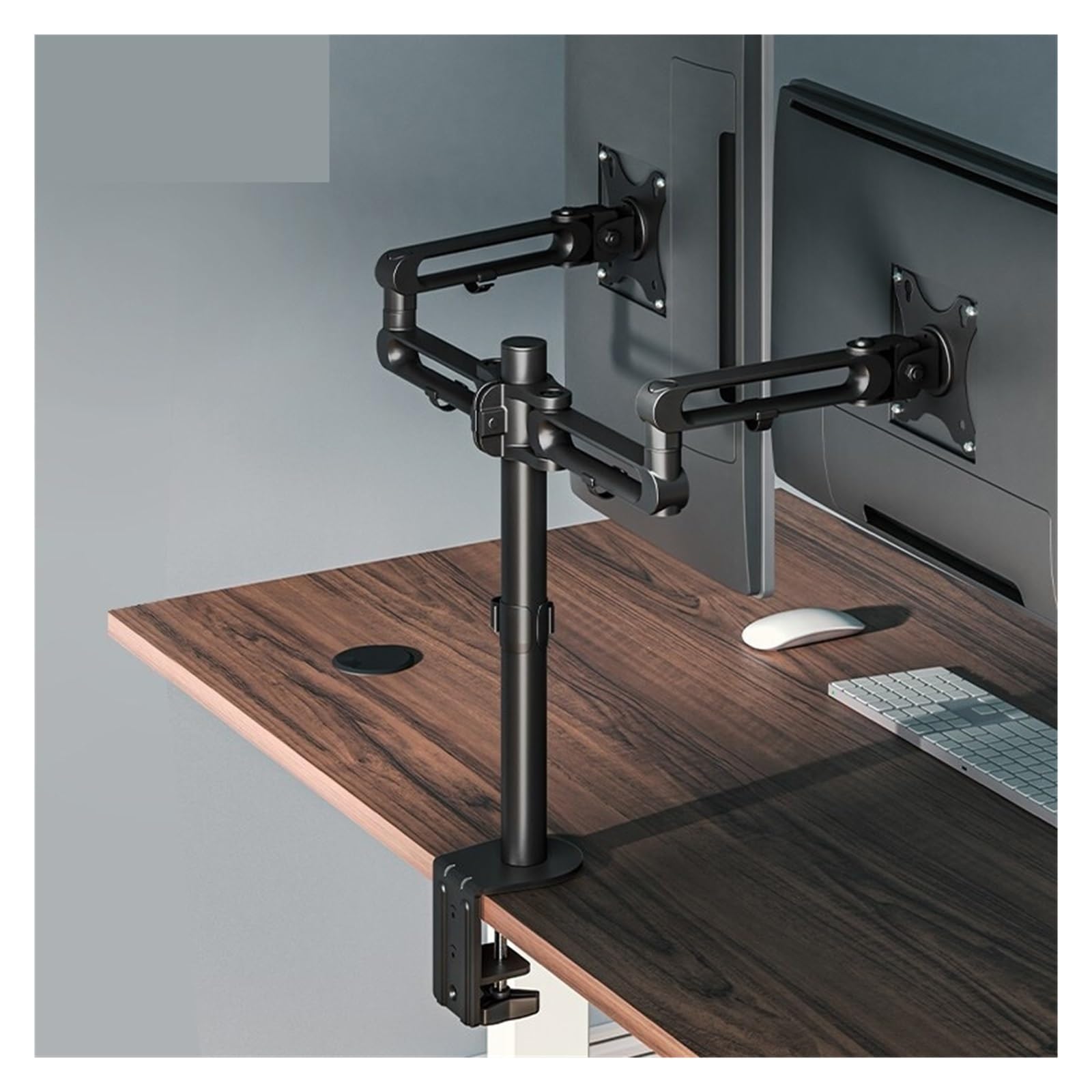 TKJfdTY Dual Monitor Computer Monitor Stand Arm Desktop Gaming Office Gimbal Lifting Desktop