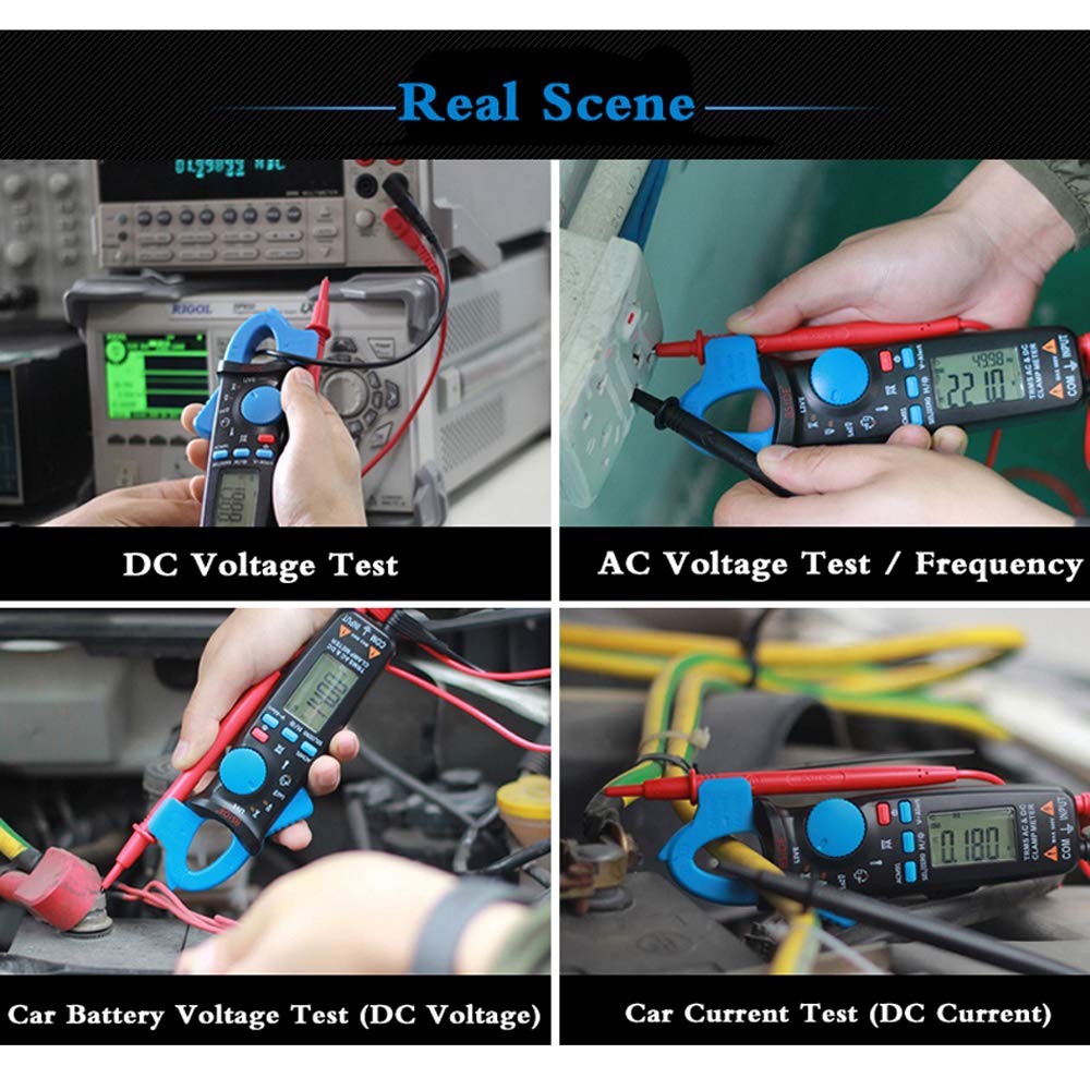 /G ACM91 Medidor de Pinza amperimétrica Digital AC/DC Verdadero Valor eficaz de reparación de automóviles Multímetro de Rango automático Comprobación en Vivo Comprobador