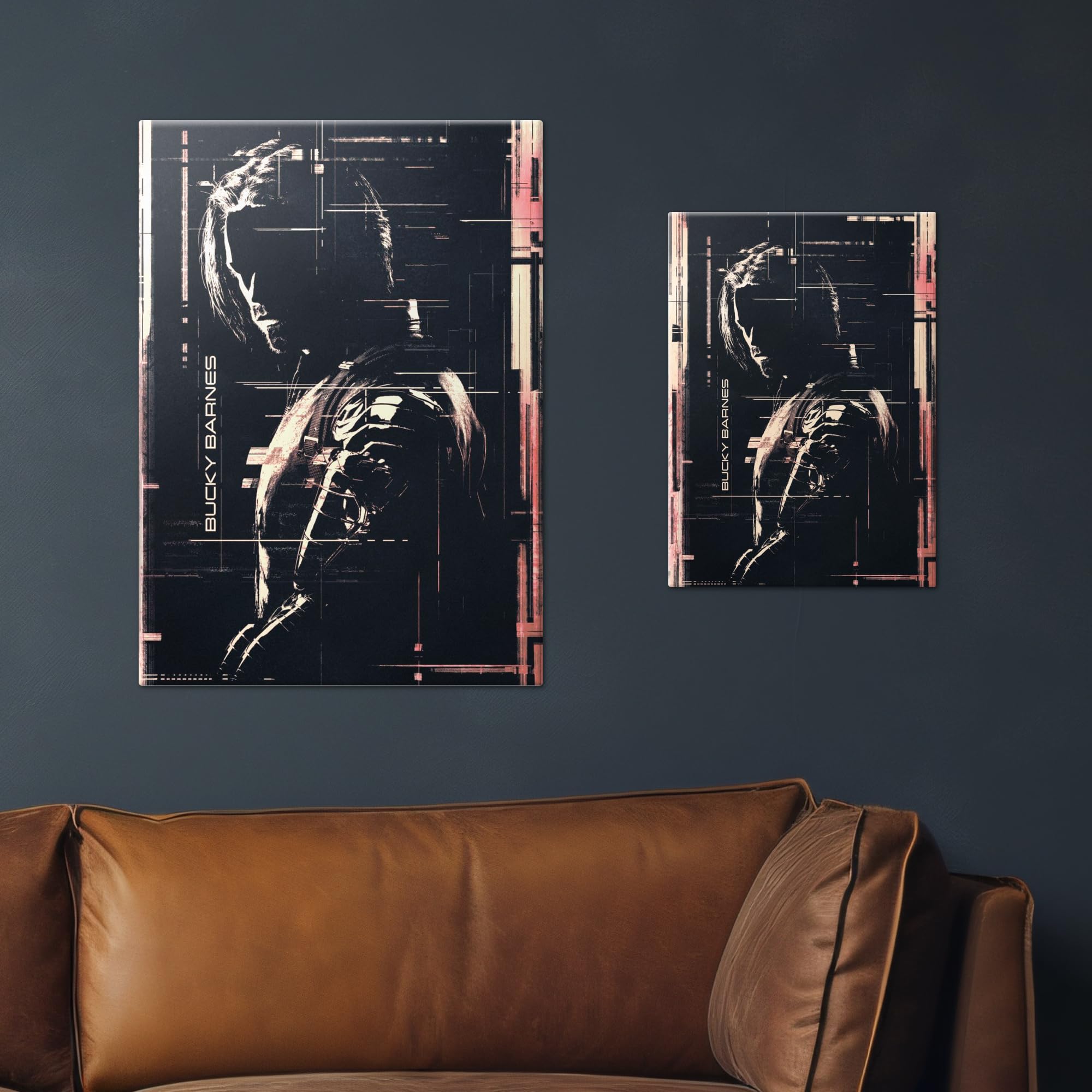 Displate Metall poster Marvel Thunderbolts Bucky Black Größe M | Bild Plakate für Schlafzimmer Dekor, Geschenke. Magnetische Befestigung Wandposter, Wanddeko. Metall Wandkunst.