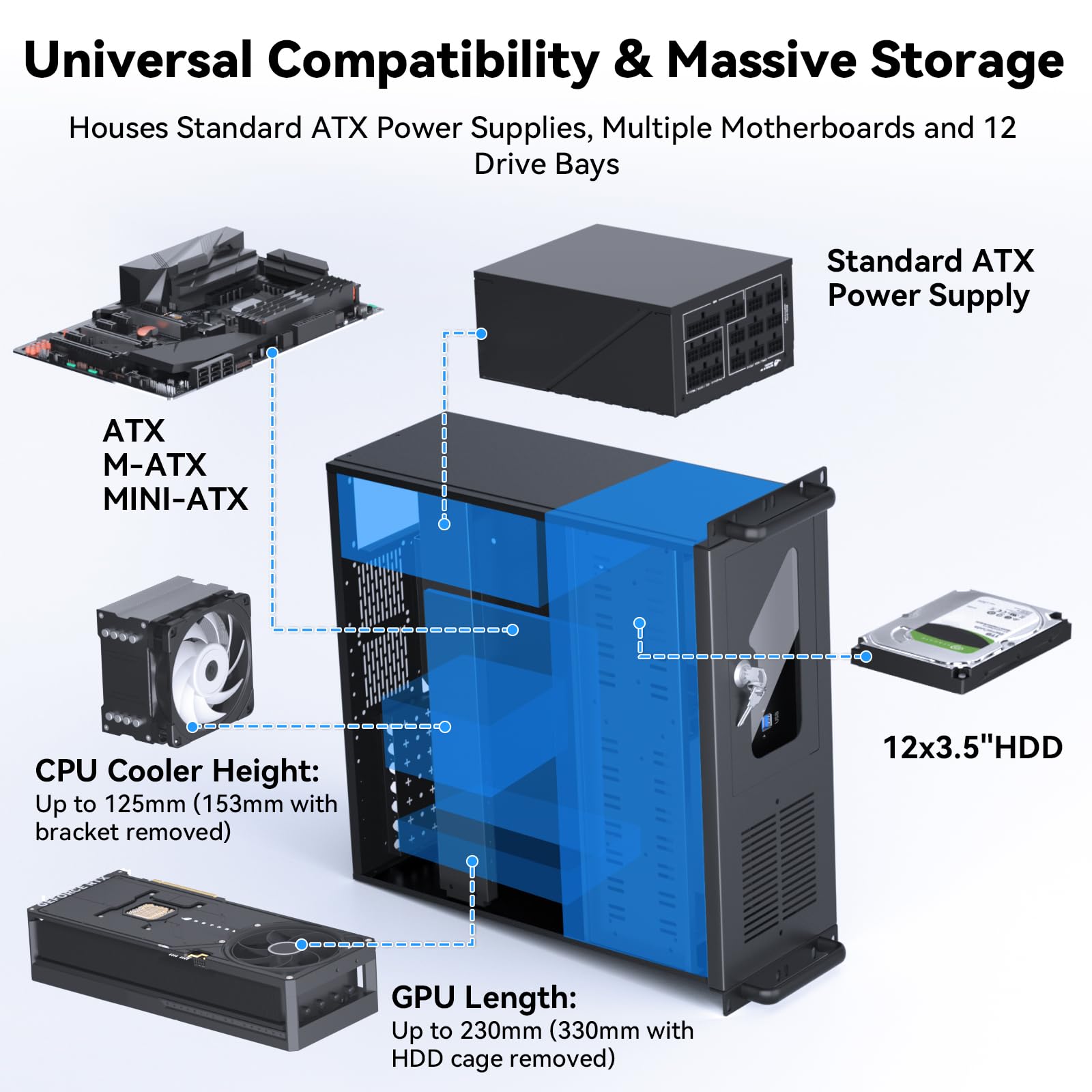 4UラックマウントPC・サーバーケース Amazon.co.jp: UTLGAMENG 4U ラックマウントサーバーケース、7 PCI