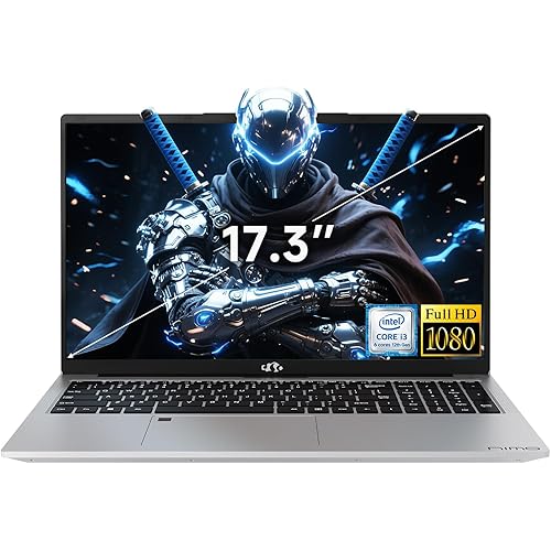 NIMO 17.3" FHD-Business-Laptop, Intel 6 Core I3-1215U (Up to 4.4GHz, Beat R5 7520U) 32GB RAM 1TB SSD Student-Computer with 65W Type C Backlit KB Fingerprint, for Home and Work
