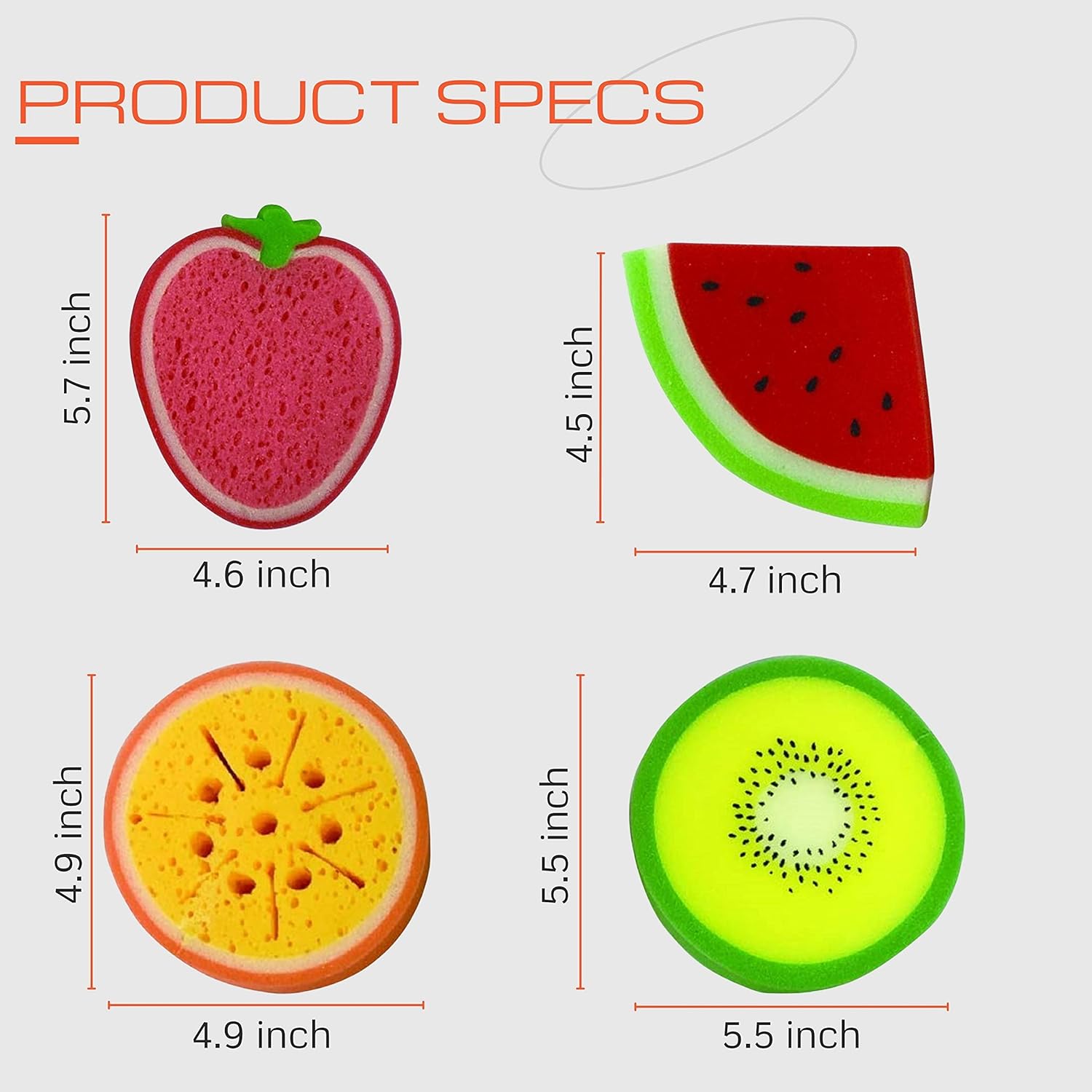 Bath Sponges for Kids - Set of 4 Extra Large Fun Kid Bath Toys Sponges, Bath Scrubbie, Bath Sponge Loofah, Kids Fun Shower Time Sponges for Children Boys and Girls, by purifyou : Beauty & Personal Care