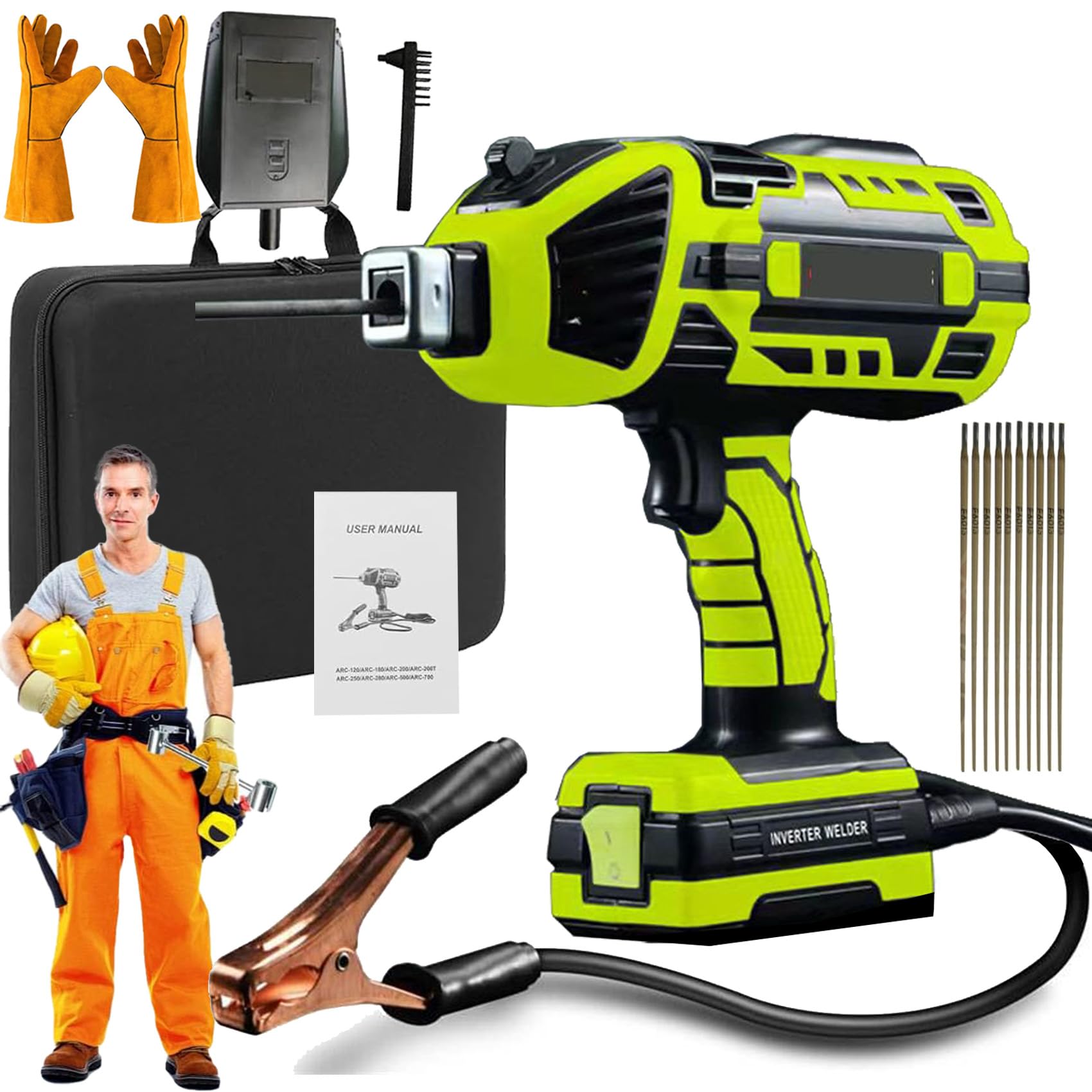 Portable Welding Machine, Portable Welder Handheld, Portable Welder Handheld for 1/16″-1/8″ Welding Rods, 6 Gears 20-120a Handheld Welding Machine,