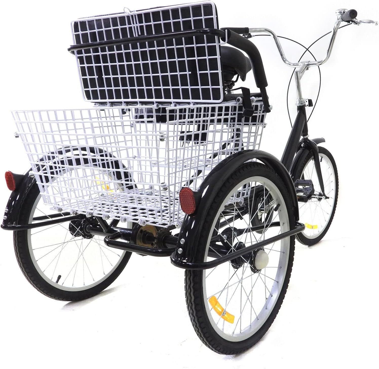 Triciclo para Adultos 20 Pulgadas, Triciclo, Triciclo Crucero, Bicicletas Urbanas con Asiento para Niños Y Cesta La Compra, Velocidad Única 20inch