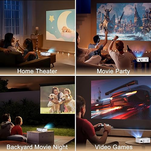 Miniatura 7 de Mini proyector con Android TV 11.0, proyector inteligente Towond con WiFi y Bluetooth, proyector portátil nativo de 1080p Netflix integrado,