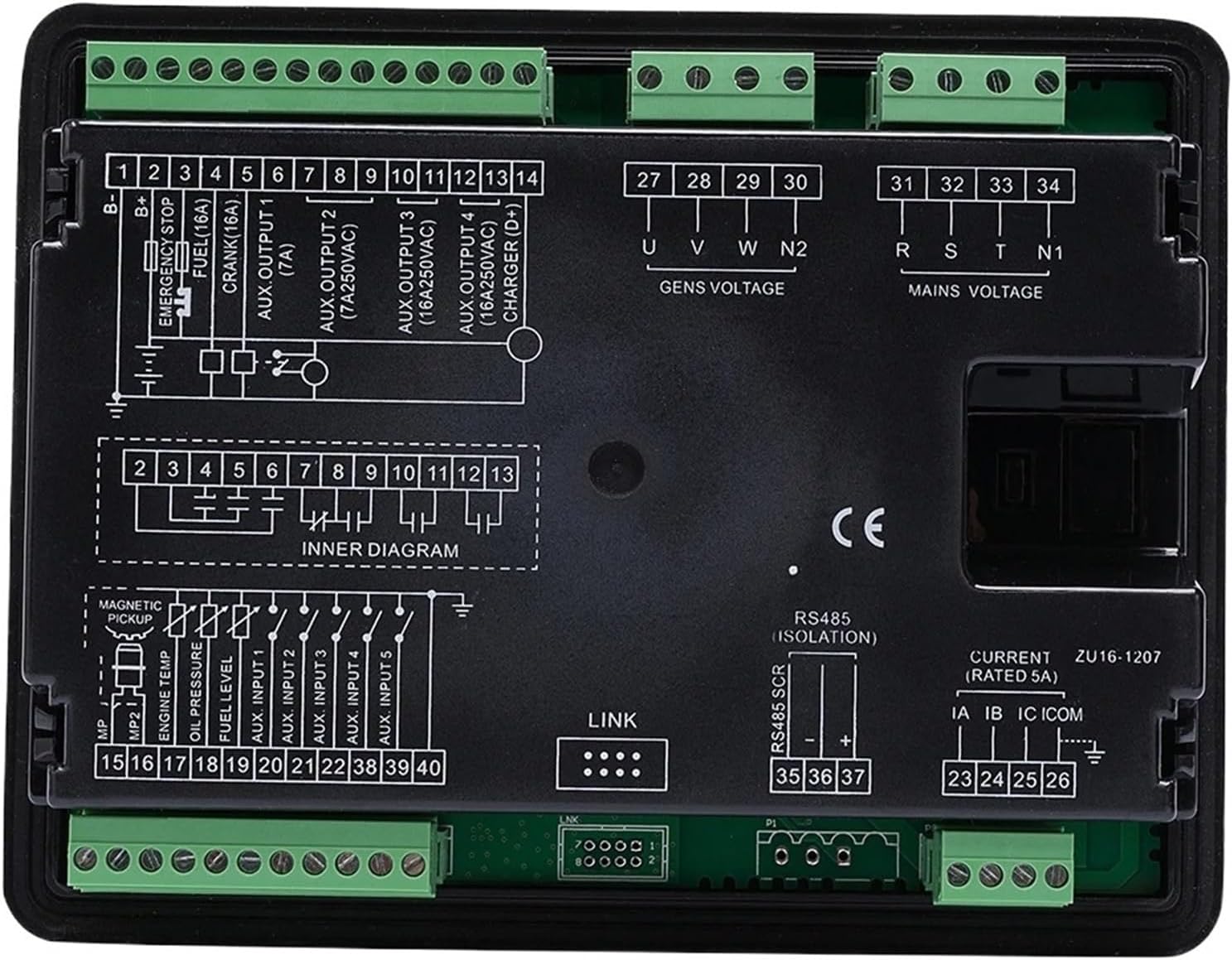 SL6120 AMF Diesel Generator Set Controller Automatic Start Genset Ats Control Box Terminal Charge Panel Alternator Part 6120