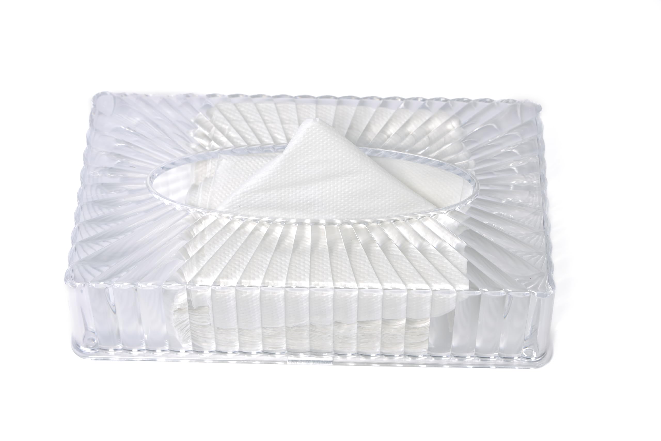 Aakarit Acrylic Tissue Holder Tissue Box Transparent Paper Roll Holder Clear Square Napkin Holder for Home, Office, Restaurants, Hotels, Bathroom | Transparent | GK-4