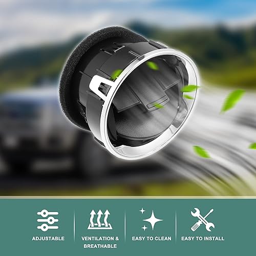 Miniatura 5 de X AUTOHAUX 4 piezas de rejilla de tablero de instrumentos, calentador de CA, rejilla de ventilación de aire AL3Z19893BA, rejilla de conducto de