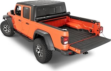 TACTIK Tonneau Cover for 5-Foot Truck Bed with Clamp-On Hardware - Fits Jeep Gladiator JT 2020+ Sport Overland Rubicon Mojave - Lockable Full-Length Roll-Up 24oz Marine Vinyl with Tension Control