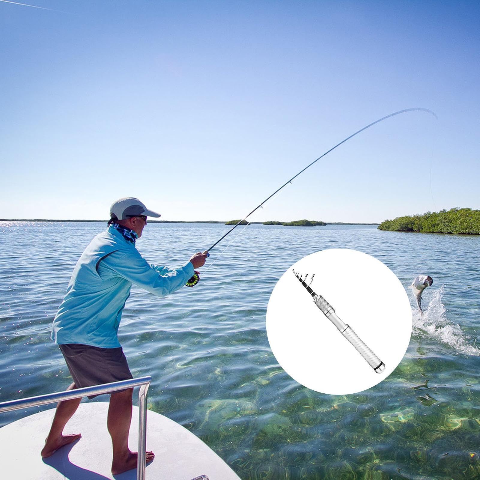 Canna Da Pesca Telescopica Canna da Viaggio Leggera ed Ergonomica con | Maneggevole per la Pesca in Acque Dolci, Torrenti, Laghi, Ruscelli e altri Corpi Idrici