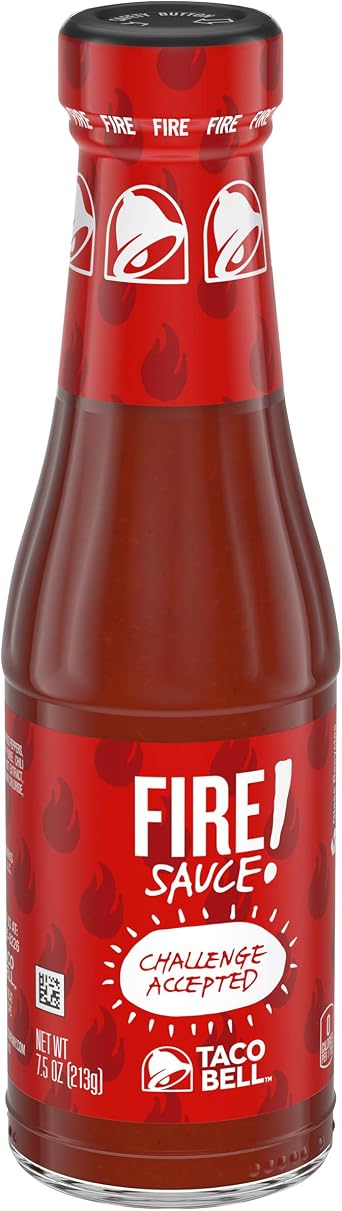 Taco Bell Sauce,fire, 7.5 Ounce Bottle (Pack of 3) by N/A
