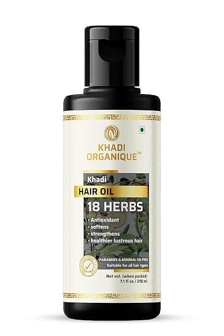 Khadi Organique 18 Herbs Herbal Hair Oil-210Gms