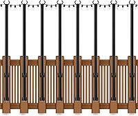 Vista 17 de Pack de 6 postes para luces de cadena, poste de luz de cadena para exteriores de 10 pies con horquilla de metal con soporte ajustable