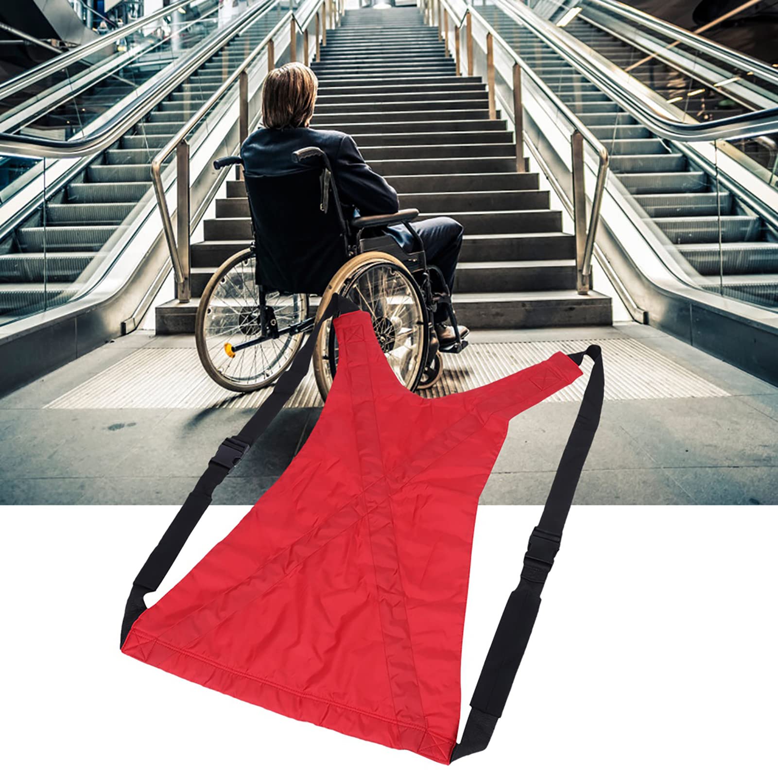 gernie Correa de Transferencia de Pacientes, Cinturón de Transferencia Impermeable de Doble Capa, Correa Trasera para Adultos para Pacientes de Edad Avanzada en Movimiento