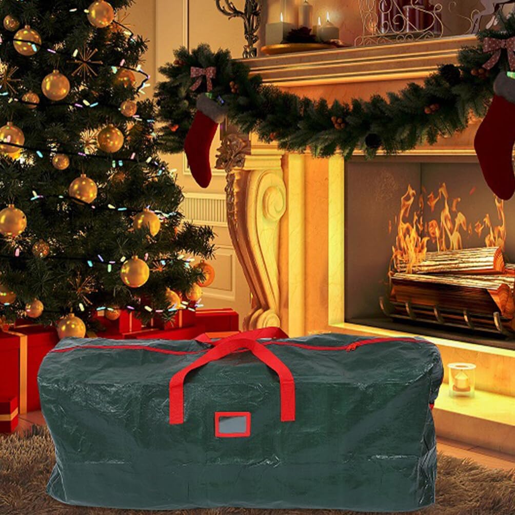 BESPORTBLE Christmas Tree Storage Bag Waterproof Christmas Tree Carrier Bag for Holiday Tree Christmas Tree Organizer Xmas Tree Storage Bag Polyester (pet) Non-woven Fabric Zipper Home Bag