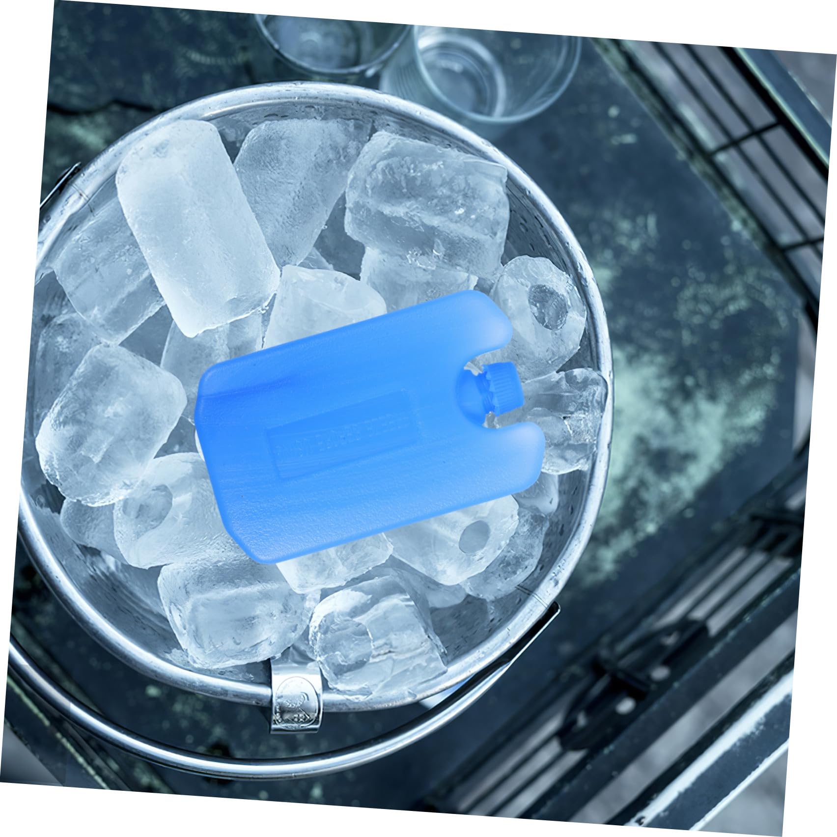 ABOOFAN 4pezzi Impacchi di Ghiaccio Riutilizzabili per Raffreddatori d Aria Ghiaccio Portatile Medio per Ventilatori Condizionatori Blu per Borsa Termica