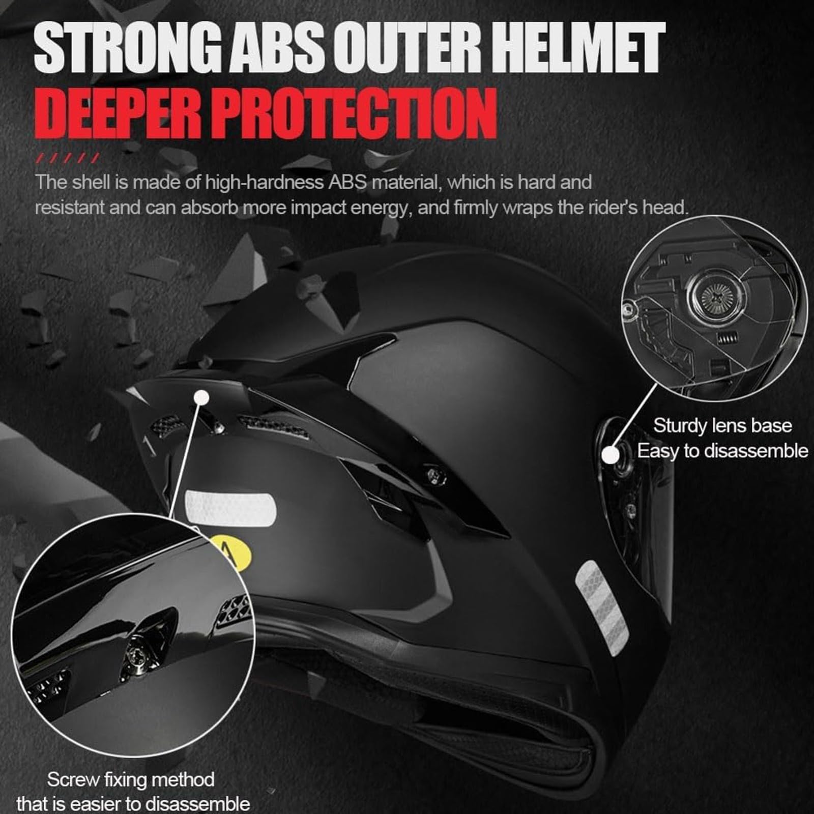 Kask motocyklowy Bluetooth z pełną twarzą dla dorosłych mężczyzn i kobiet, modułowy kask motocyklowy DOT, z mikrofonem, kask motocrossowy, ATV, dla dorosłych, mężczyzn i kobiet