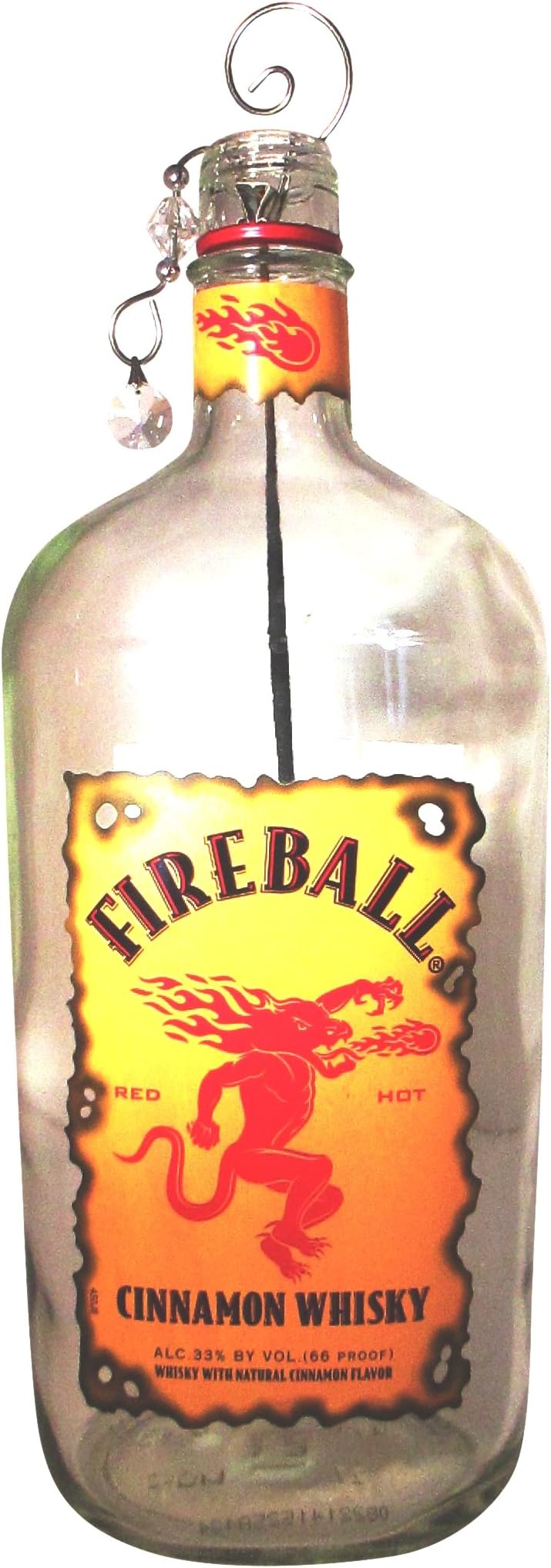 Incense Burner / Holder made with Upcycled Fireball Bottle with Cinnamon Incense (GBIB-FB1)