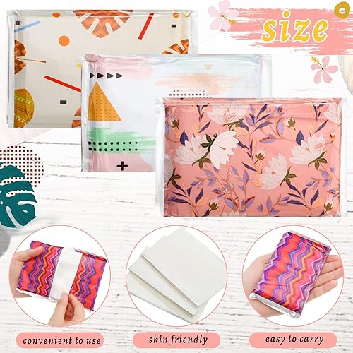 Miniatura 82 de Paquete de 24 pañuelos de tamaño de viaje, paquete delgado de 3 capas, tamaño cartera, pañuelos de bolsillo para viajes, bodas, fiestas, 6 estilos