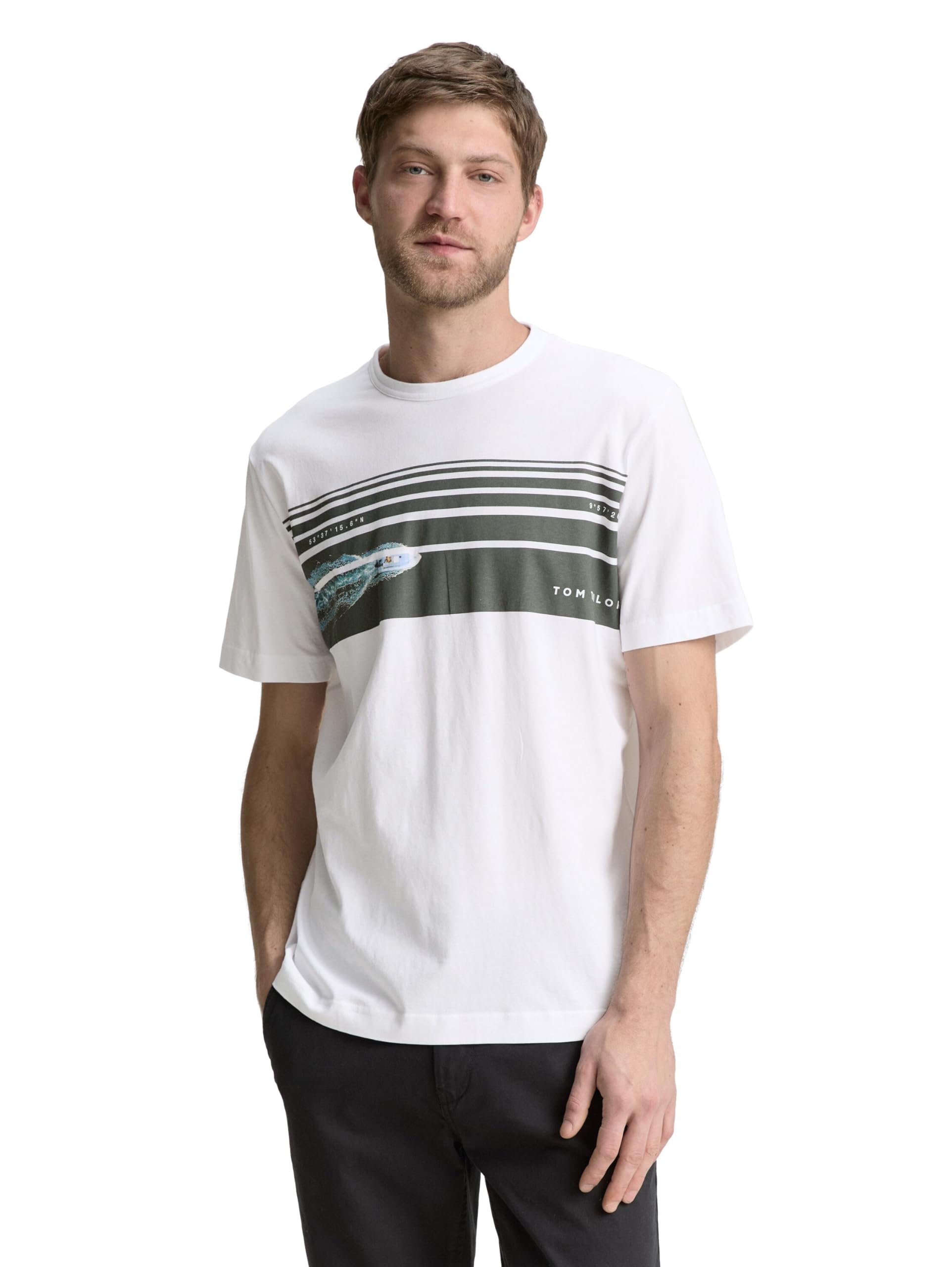 TOM TAILOR Herren T-Shirt mit Foto-Print