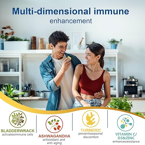 Miniatura 4 de Cápsulas de musgo marino 25 en 1  Aceite de semilla negra de musgo marino irlandés, Ashwagandha Shilajit, jengibre y cúrcuma, vitamina C y D3