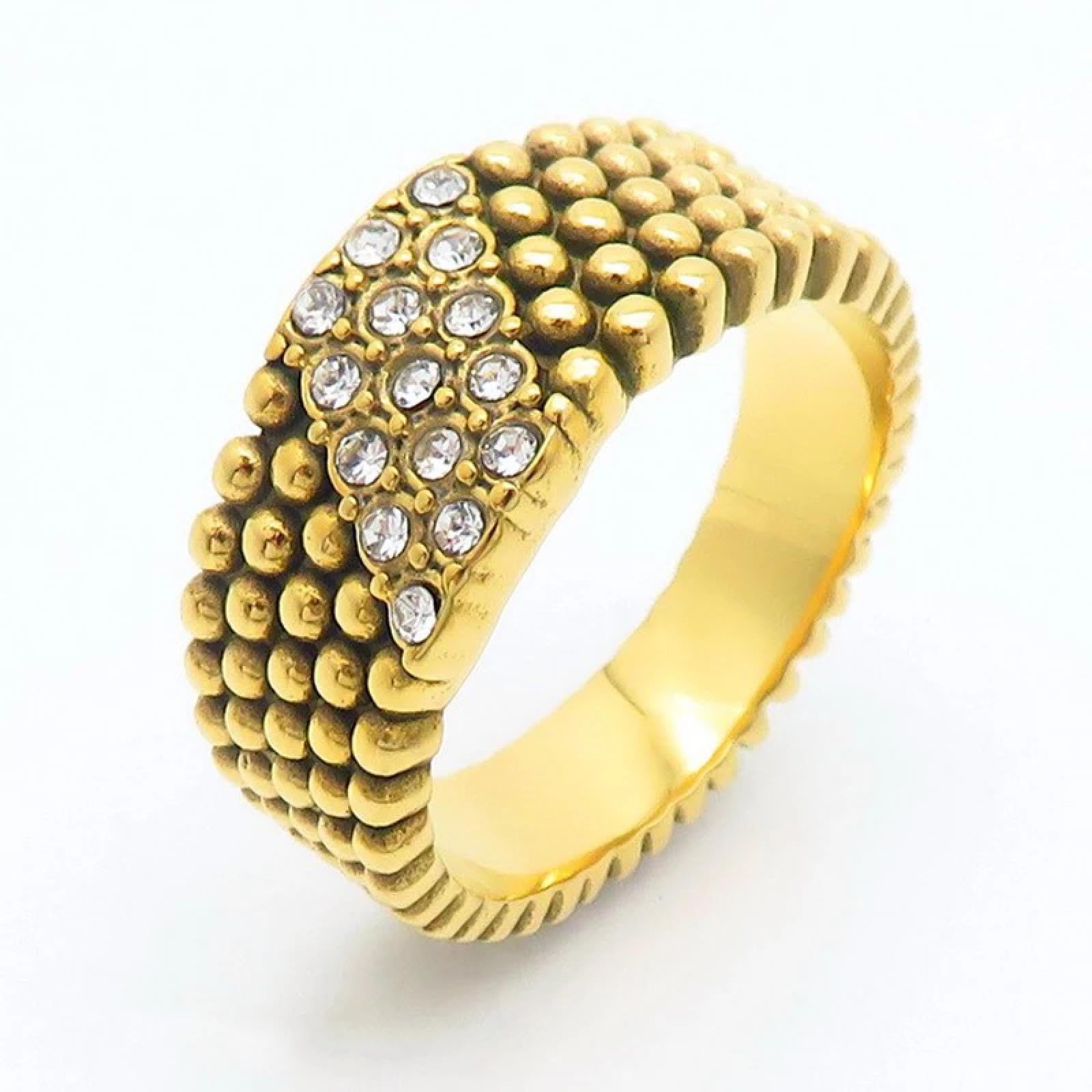 Ring Ringe Damen Bijouterie Herren Mode Ringe Für Frauen Männer Gold Silber Farbe Glänzende Zirkon Runde Perlen Oberfläche Ringe Eheringe Schmuck