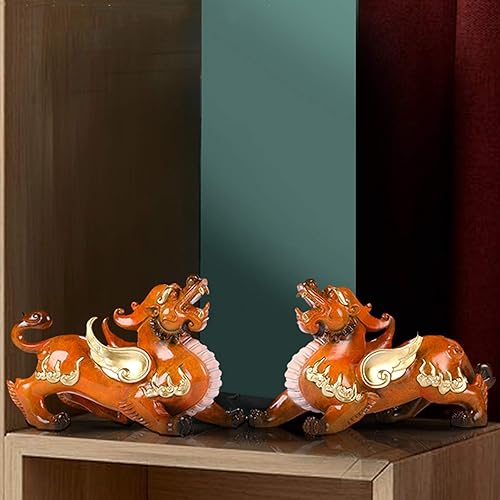 Miniatura 5 de CHUNCIN - Feng Shui Statue Pi YaoPi Xiu Wealth Porsperity Handmade Brass Statue Home Decoration Gift Attract Wealth and Good Luck Housewarming