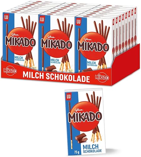 Mikado Milchschokolade 24 x 75g, Kekse überzogen mit Schokolade