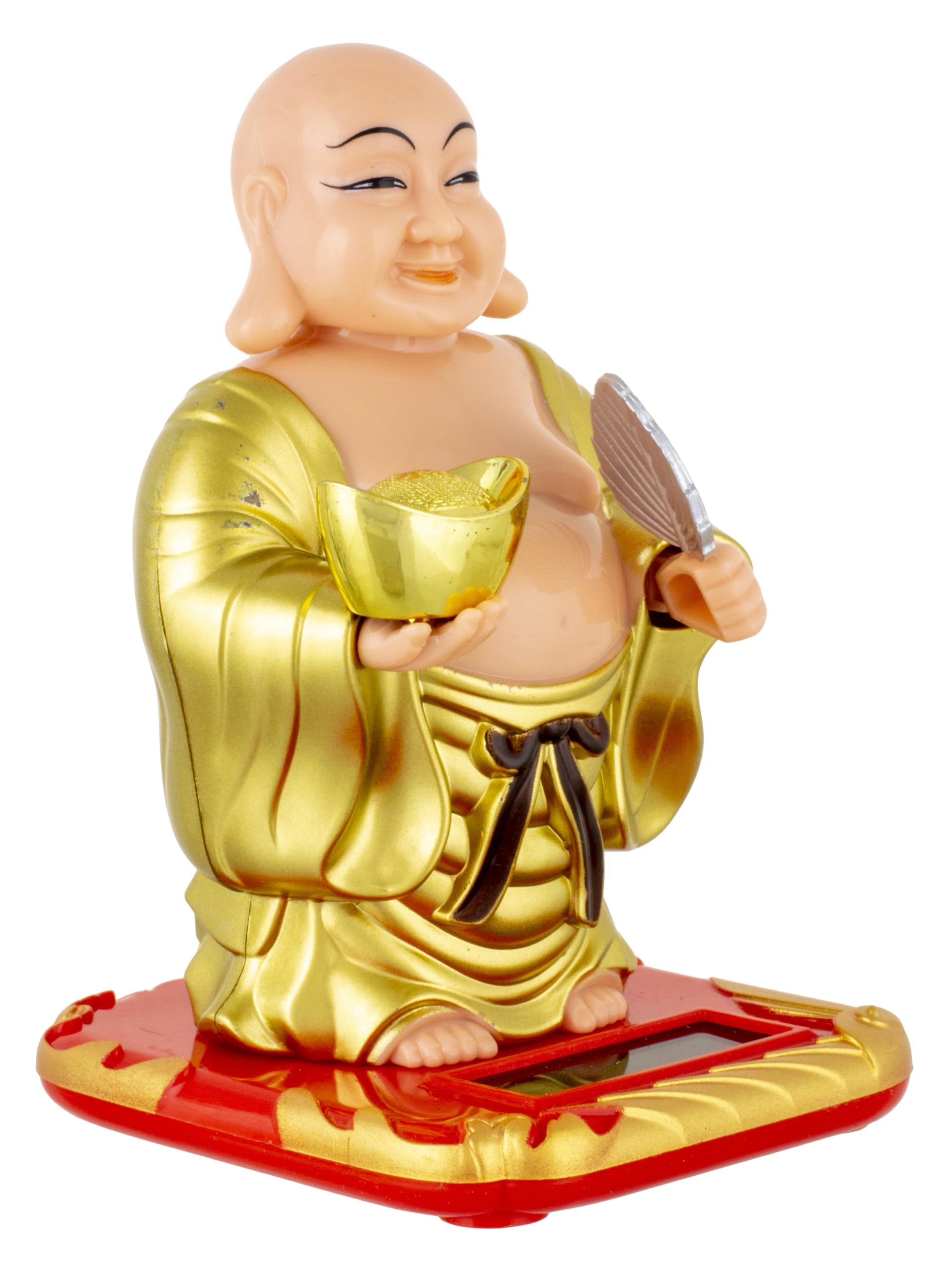 Buy Universal Kraft Solar Buddha, Laughing Buddha with Waving Fan