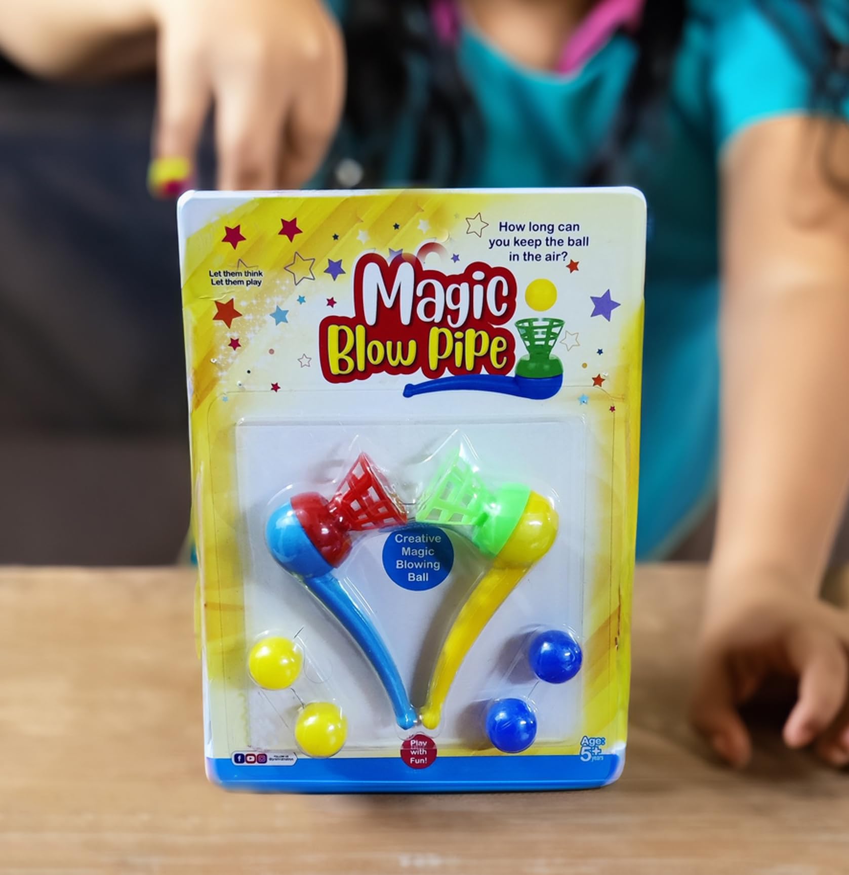 BITONA® One Set Floating Ball Blow Tube & Plastic Balls Fun Balls Blowing Toys Games Toys for Kids and All (2 pc) (B09NJST7WD) Amazon Price History, Amazon Price Tracker