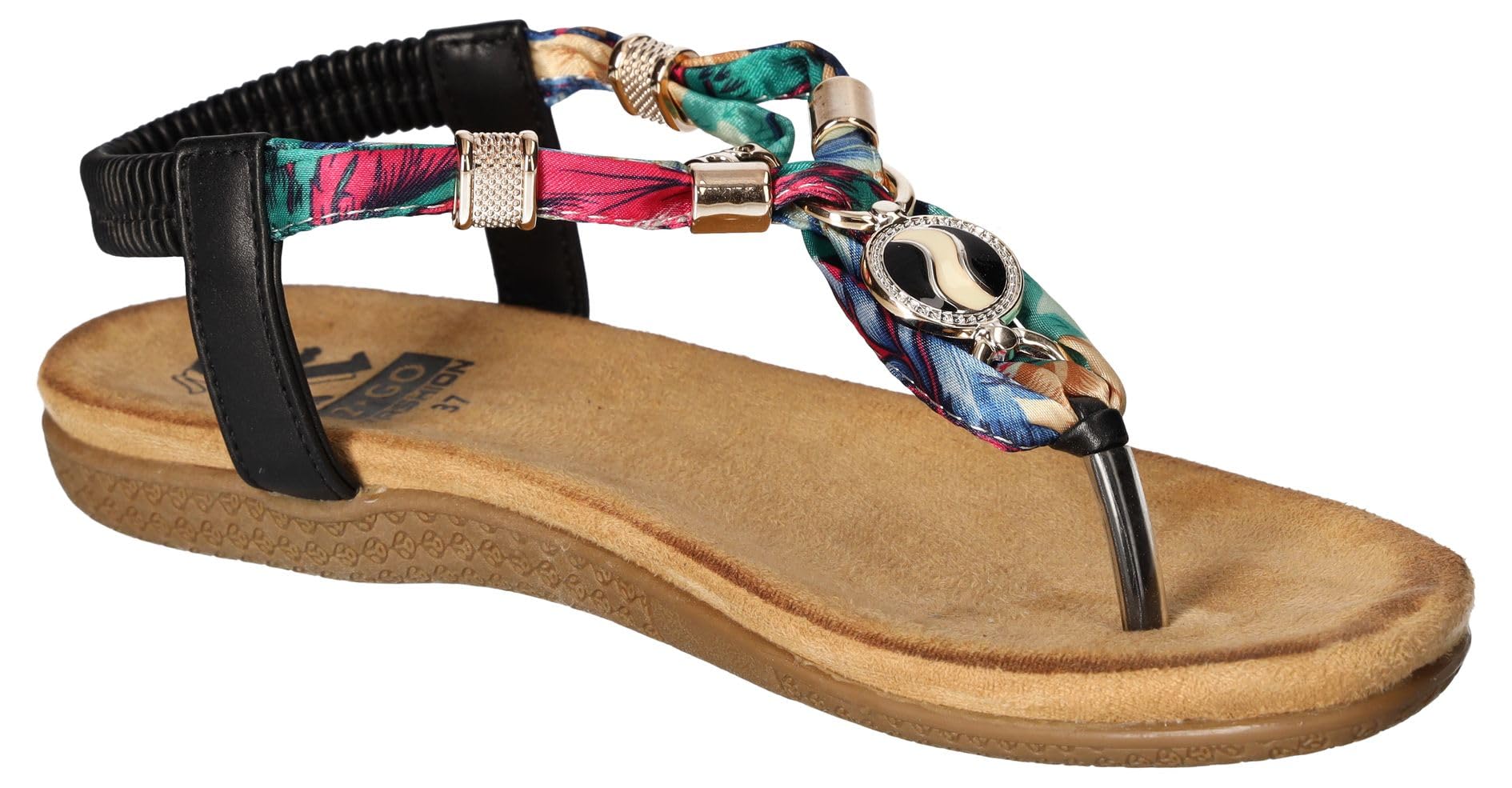 2Go Fashion Damen 8018-805 Flache Sandale