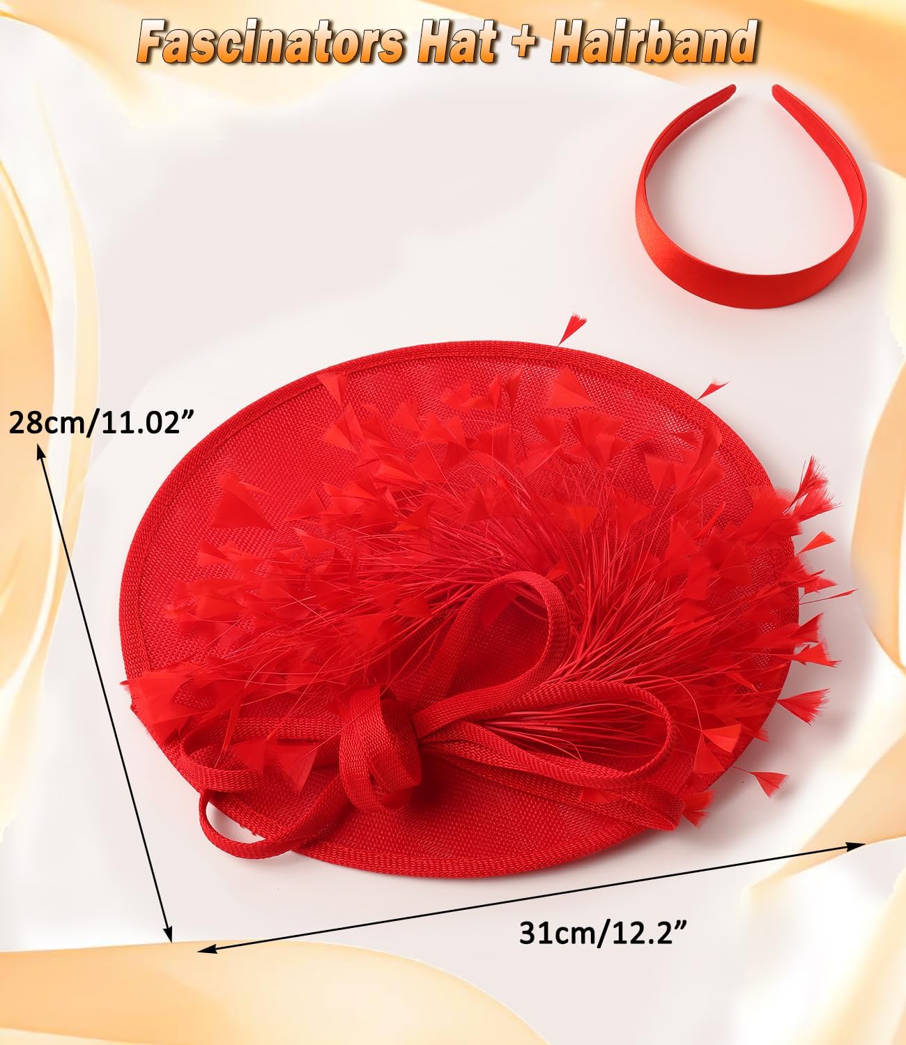 Unpifolov Fascinators Hats Elegant Women Flower Mesh Feathers Wedding Cocktail Bride Headband for Derby Hat Tea Party