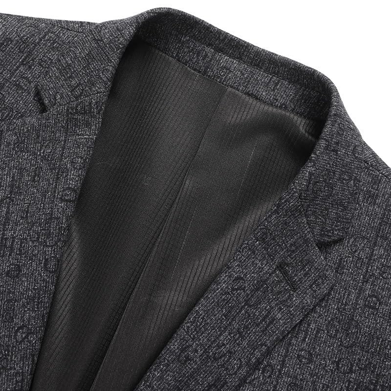 Mens Dark Gray Slim Fit, Two Button Casual Lightweight Jacket, Sport Coat for Daily4