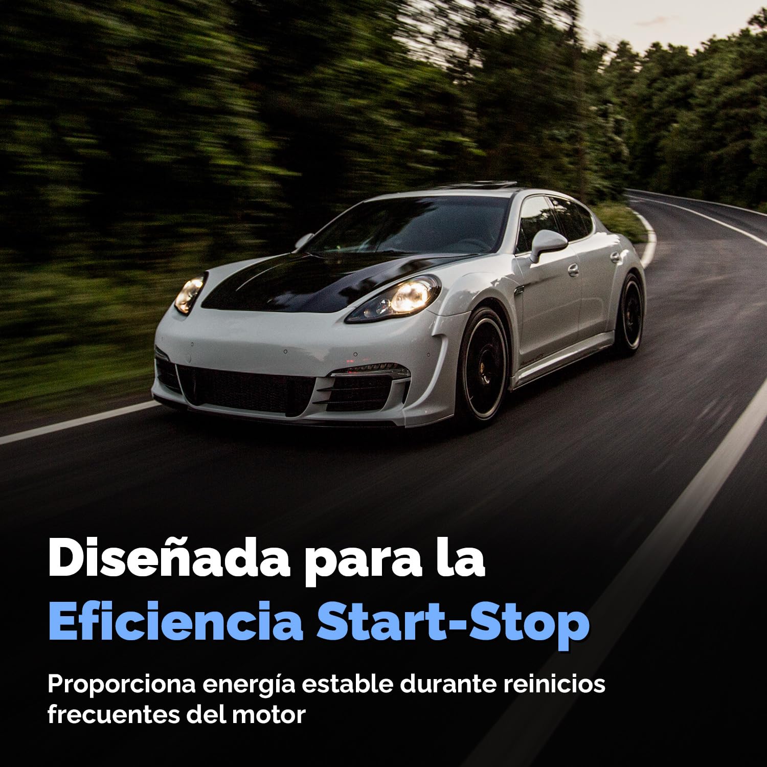 Electronicx batería de coche AGM 105Ah 12V – batería de arranque 950A EN, batería AGM 105 Ah, sin mantenimiento, sellada, resistente a vibraciones, compacta, potente, ideal para SUV