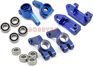 STRC Aluminum Steering Knuckles Axle Carriers Caster Block (Blue) for Traxxas 2wd Slash Stampede Rustler