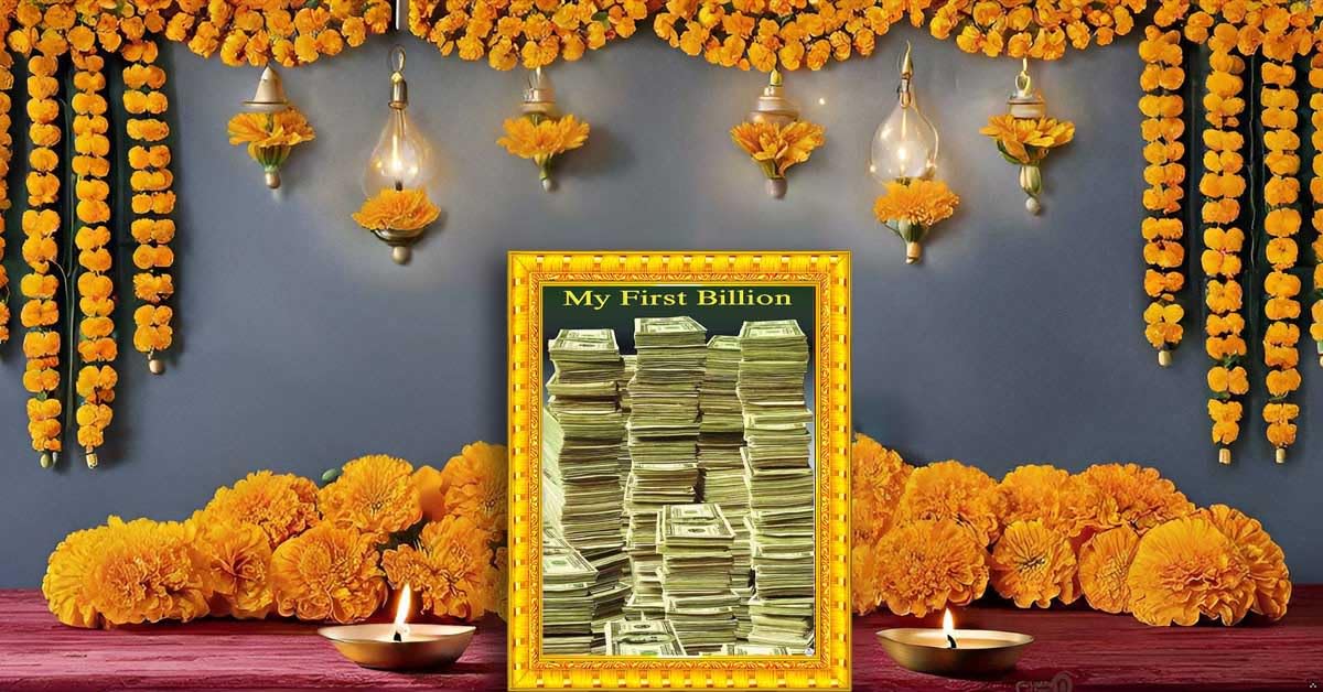 My First Billion Wall Art - Motivational Currency Print -5