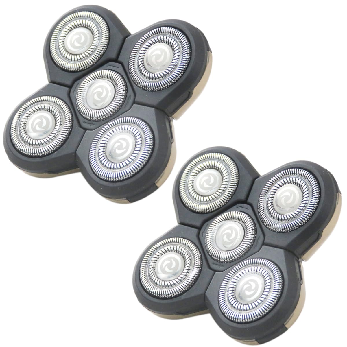 LINGSEE 2-Pack Electric Shaver Replacement Blades for Remington Balder Pro XR1600/XR7000/RX5/RX7, Men's Wet&Dry, Black, 5 Rotary Blades, Non-Rechargeable