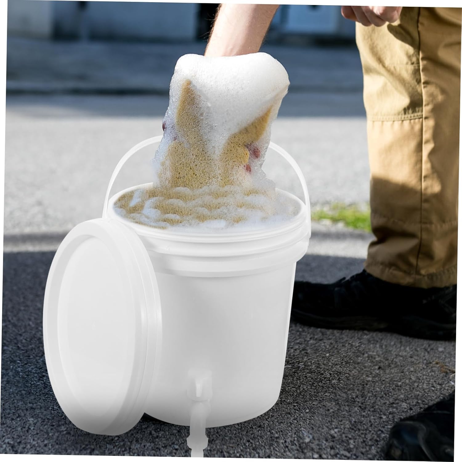 Outdoor Camping Water Storage Jug Faucet Capacity Water Bucket Portable Container for Travel Hiking Essentials