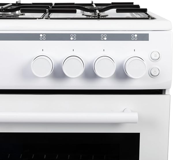 Willow WGS50CW 50cm Freestanding Single Cavity Gas Cooker with 4 Burners - White - 5
