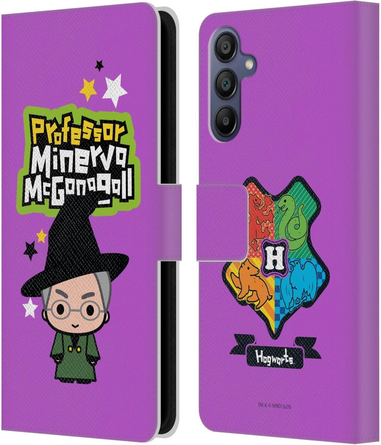 Head Case Designs Officially Licensed Harry Potter Professor Mcgonagall Deathly Hallows XXVIII Leather Wallet Case Compatible with Samsung Galaxy A15