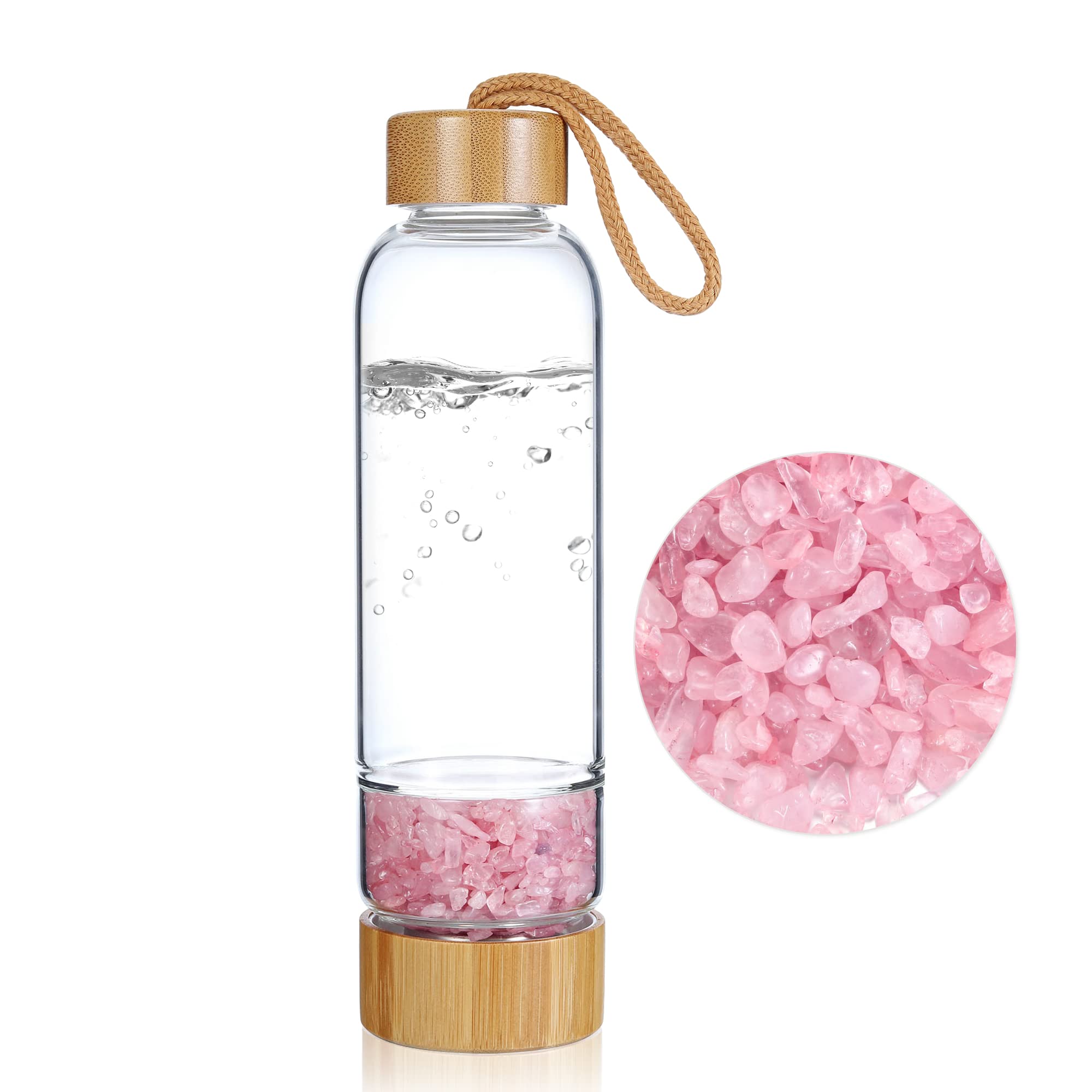 Buy ACBungji Healing Crystal Water Bottle, Natural Gemstone Crystal