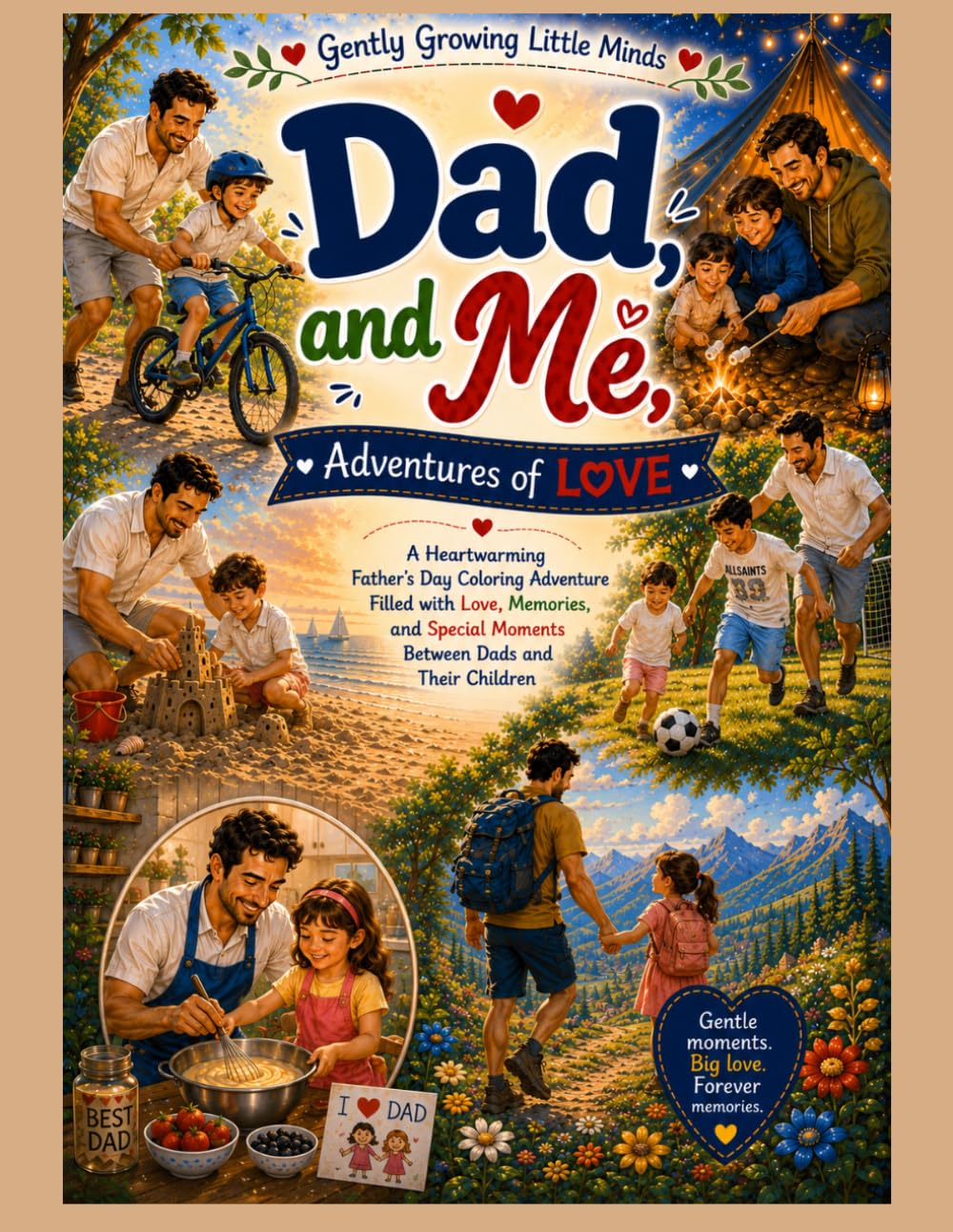 Dad and Me, Adventures of Love.: A Heartwarming Father's Day Coloring Adventure Filled with Love, Outdoor Fun, Sweet Memories and Special Moments For ... Girls Ages 3-8. (Gently Growing Little Minds)