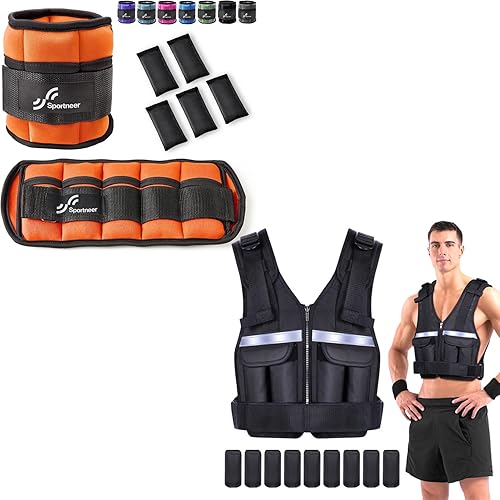 Pesas de tobillo con chaleco ponderado