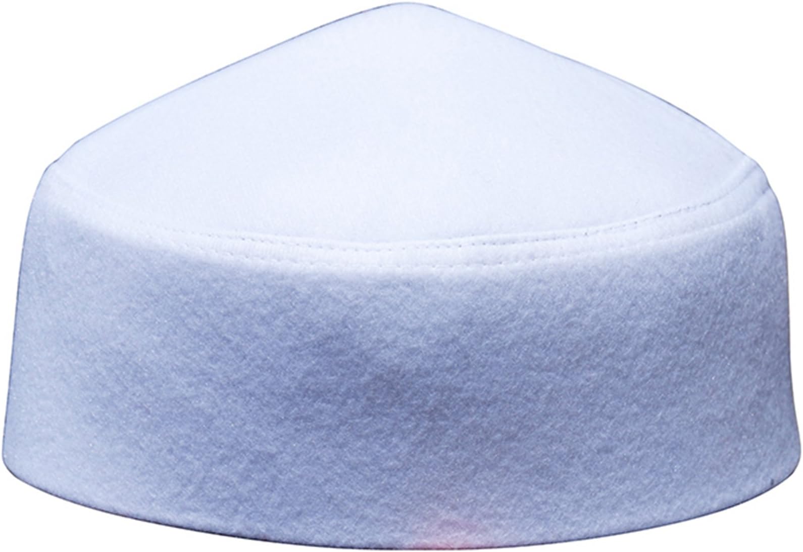 Solid Black Moroccan Fez-Style Kufi Hat Cap w/Pointed Top