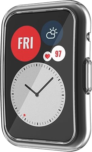 Miniatura 2 de ECSEM - Funda protectora de pantalla compatible con Huawei Watch Fit, ultrafina y suave, cubierta completa, accesorios de reloj inteligente para