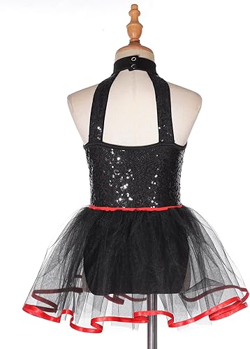 Miniatura 4 de JEATHA Disfraz de payaso de circo de Halloween para niñas y niños, vestido de patinaje artístico, leotardos de baile, trajes de ballet