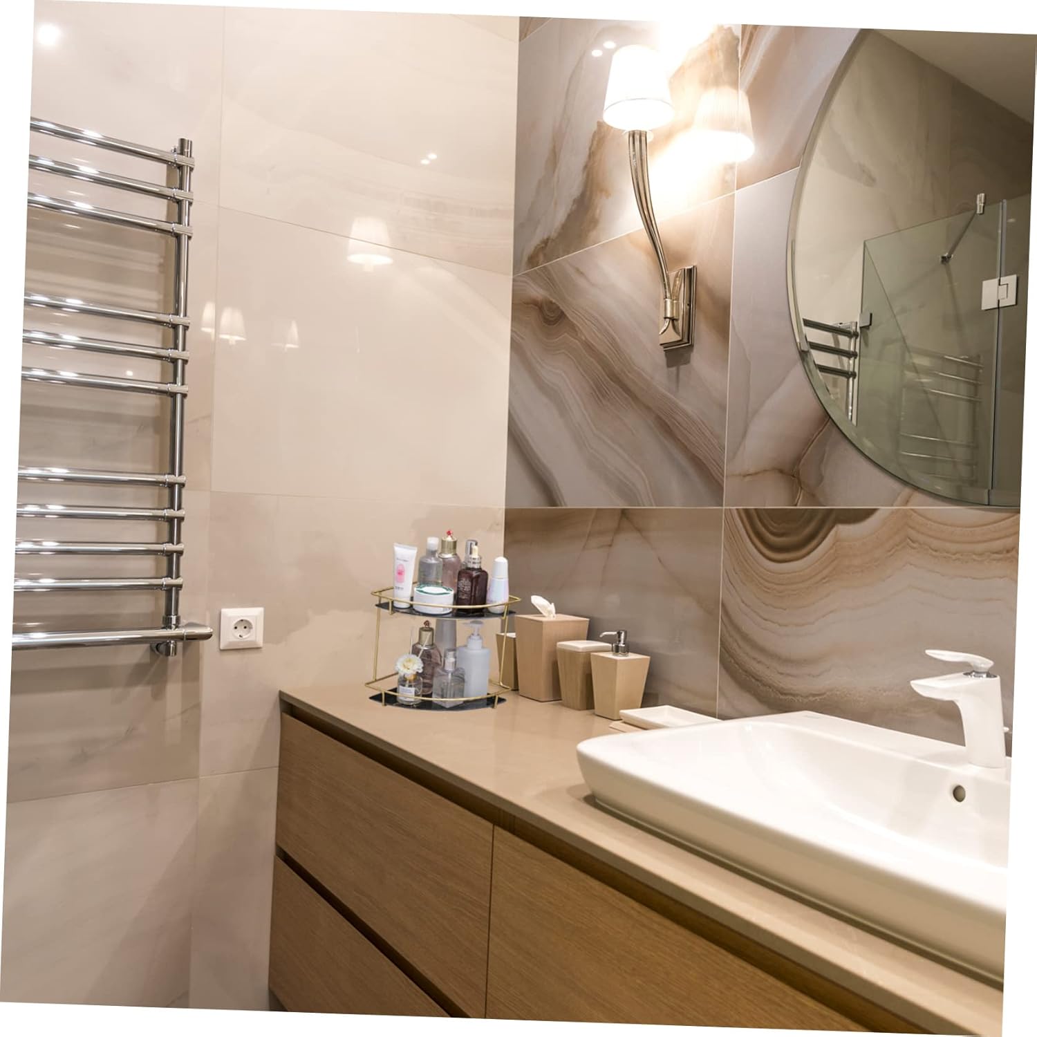 Angoily Bathroom Decor Storage Rack Shelf Countertop Wall Shelves Accessories Organizer