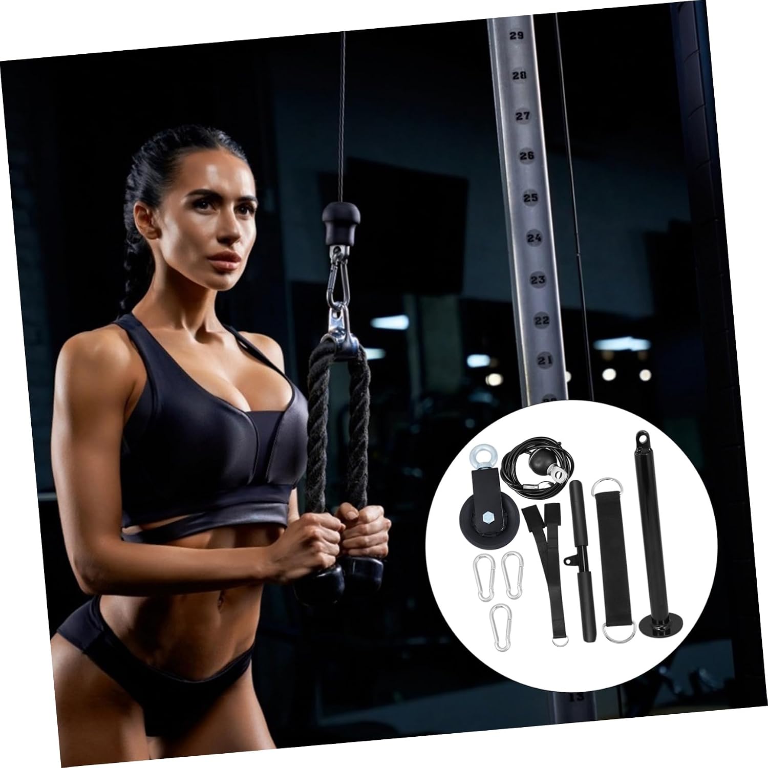 1set Professional Pulley System for Home Gym Forearm and Wrist Workout Kit Equipment for Muscle Building and Core Strengthening