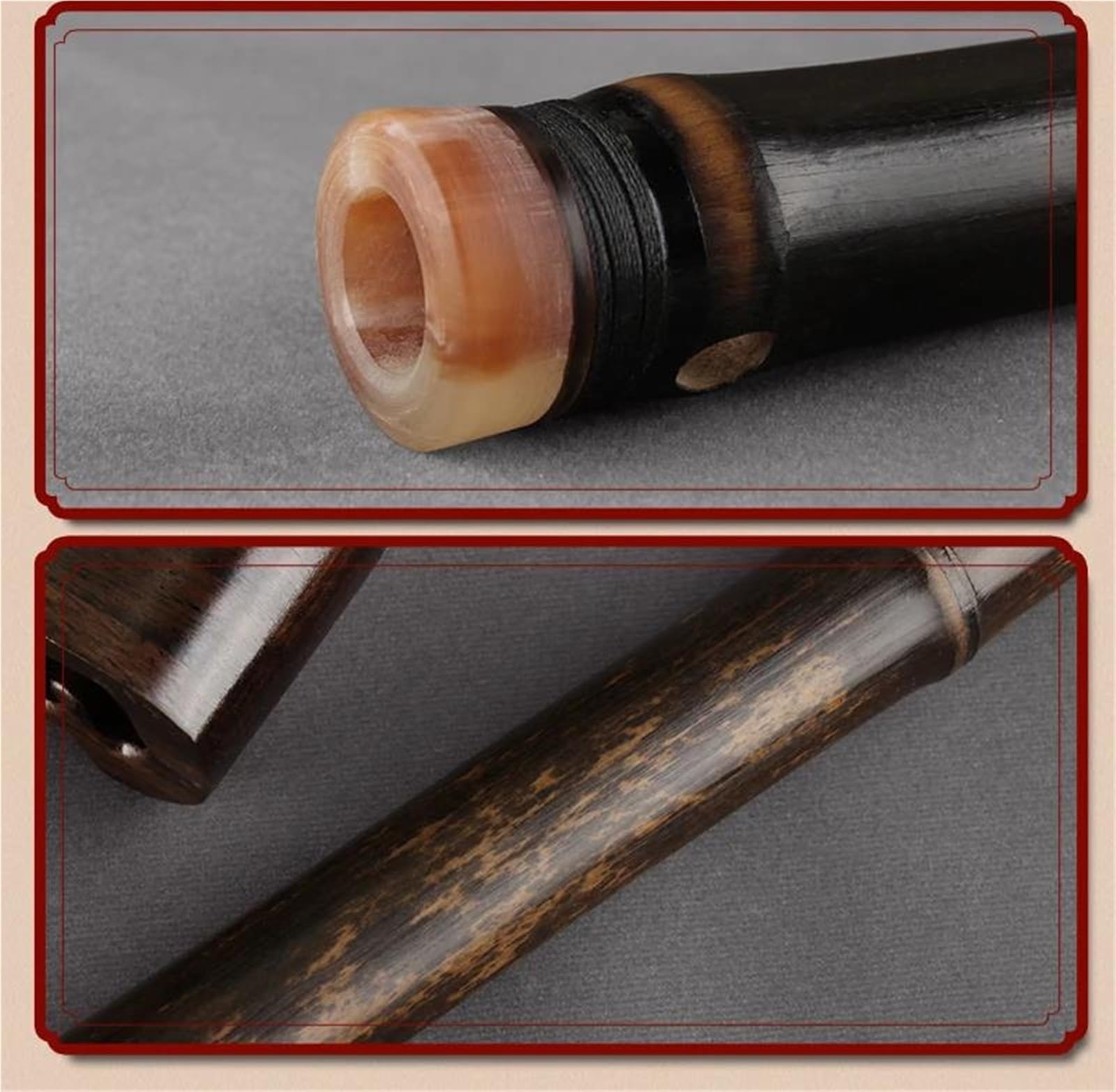 Flûte Bambou Flûte traditionnelle chinoise en bambou instrument à vent à huit trous accord en sol fait à la main(G key-1)