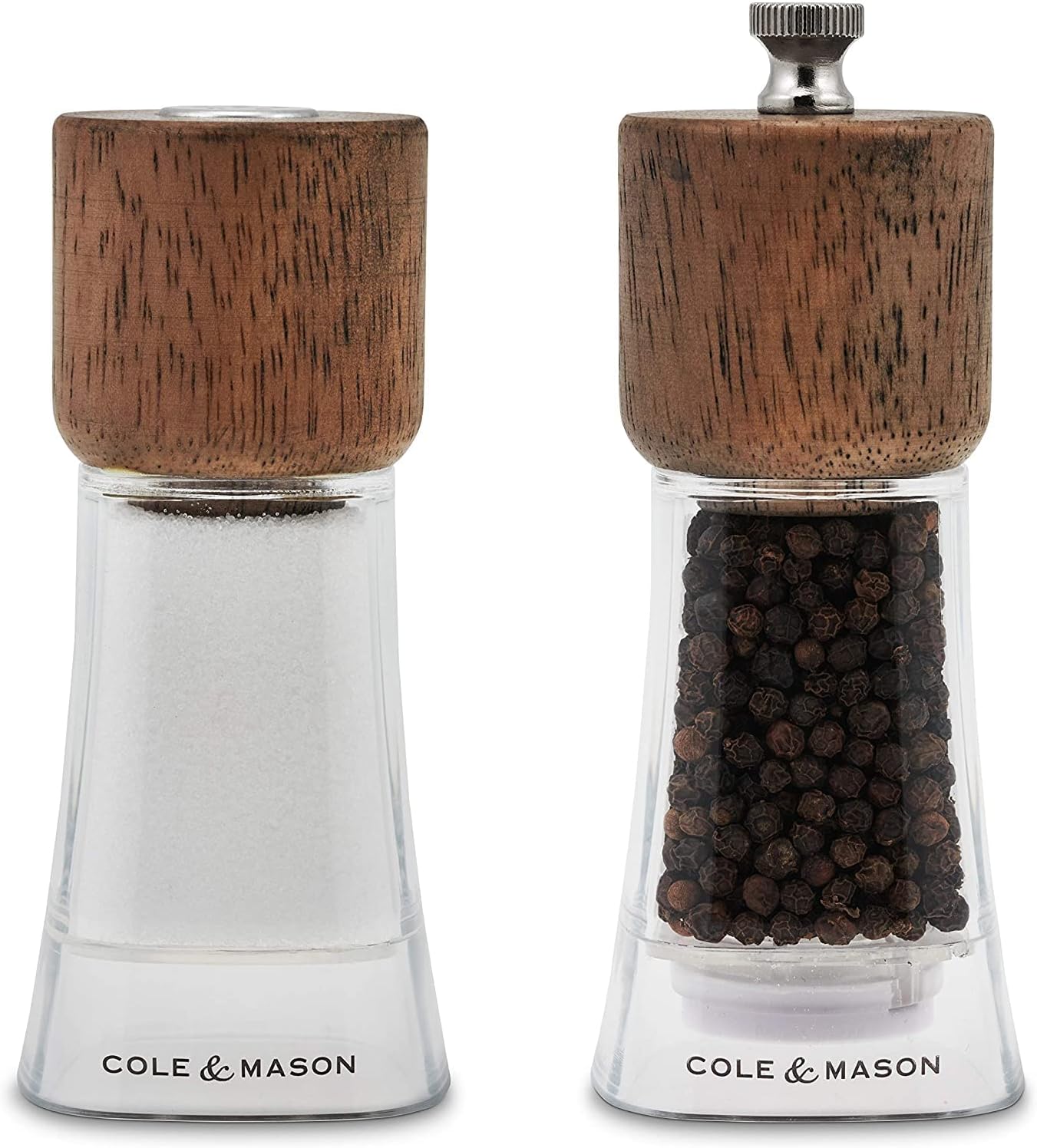 Macclesfield Pepper Mill and Salt Shaker Gift Set, 5.5"", Clear"